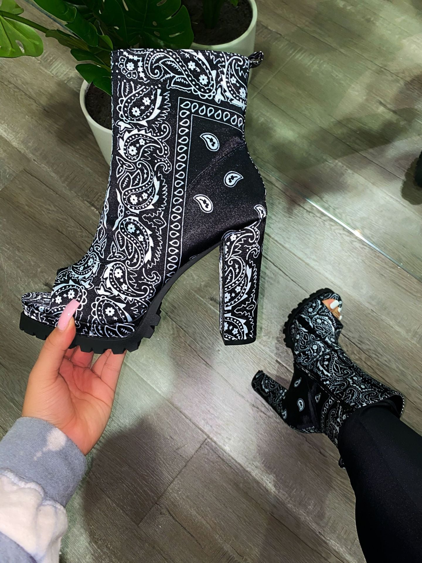 Plus Size High Heel Fish Mouth Fashion Boots