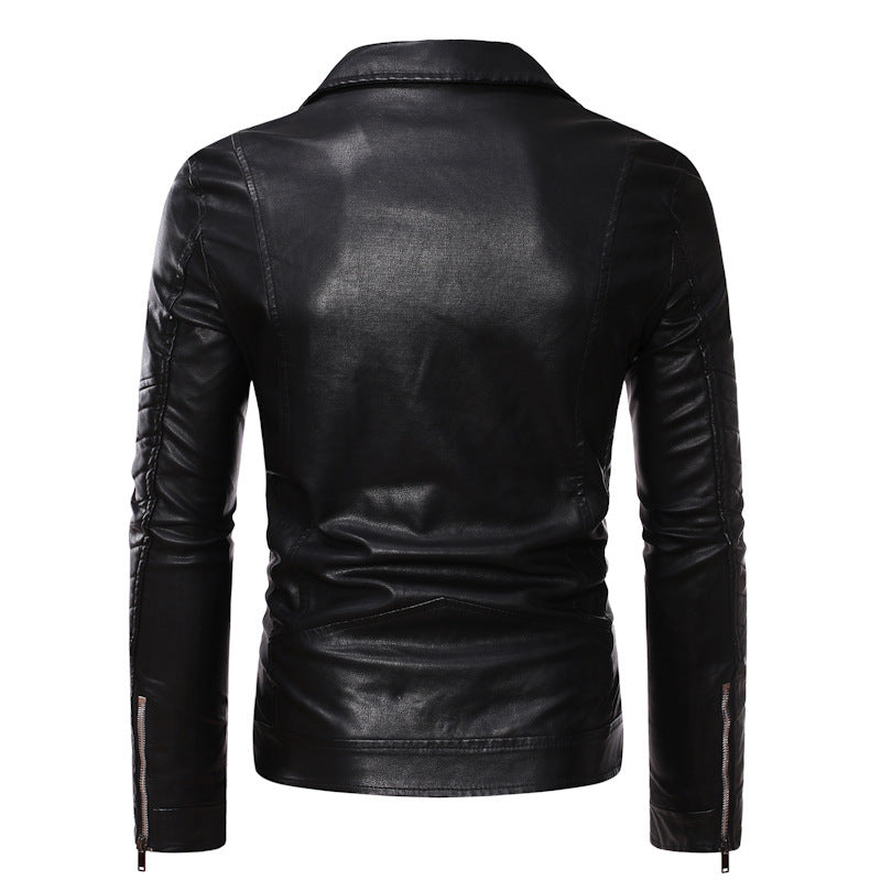 Motorcycle Leather Jacket Plus Size Coat