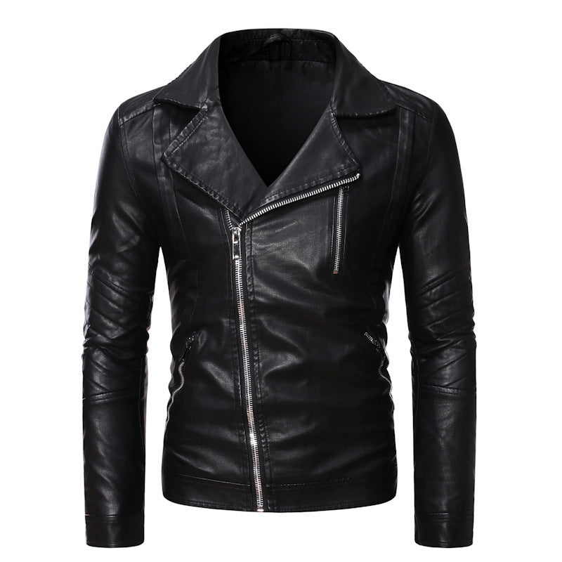 Motorcycle Leather Jacket Plus Size Coat