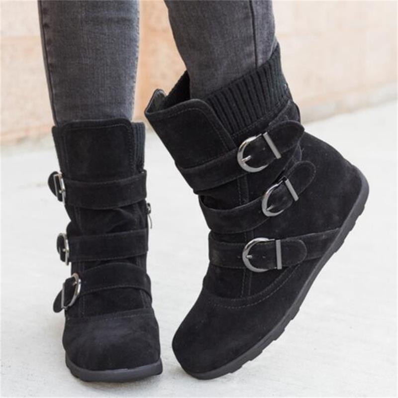 Women's plus size thick cotton boots