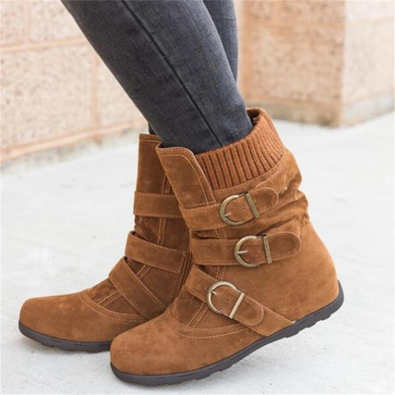 Women's plus size thick cotton boots