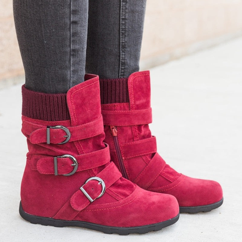 Women's plus size thick cotton boots