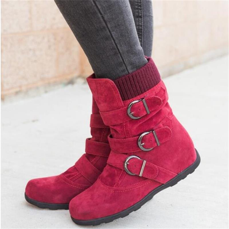 Women's plus size thick cotton boots