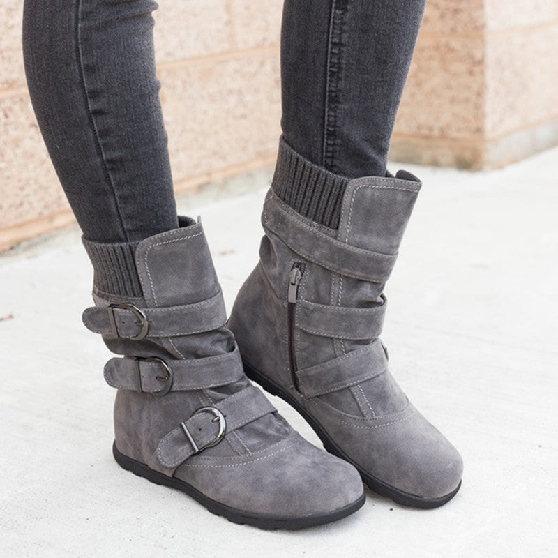 Women's plus size thick cotton boots