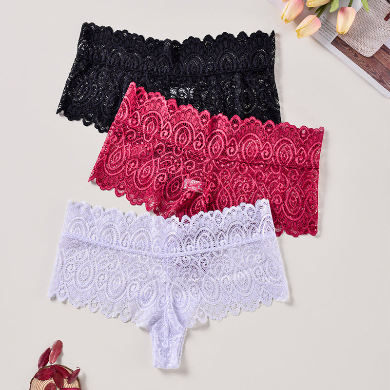 Plus Size Women's Lace Cotton Shorts