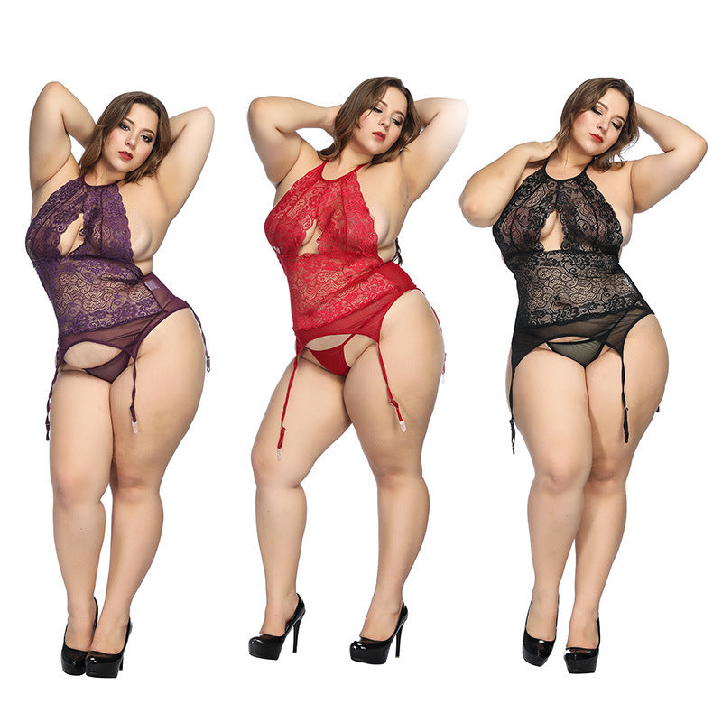 Lace plus size bodysuit