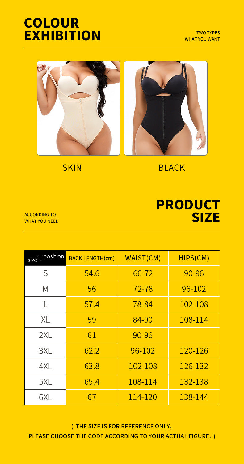 Thong One-piece Waist And Butt Lift Body Fat Woman Plus Size