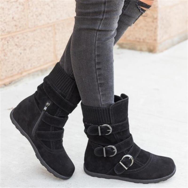 Women's plus size thick cotton boots