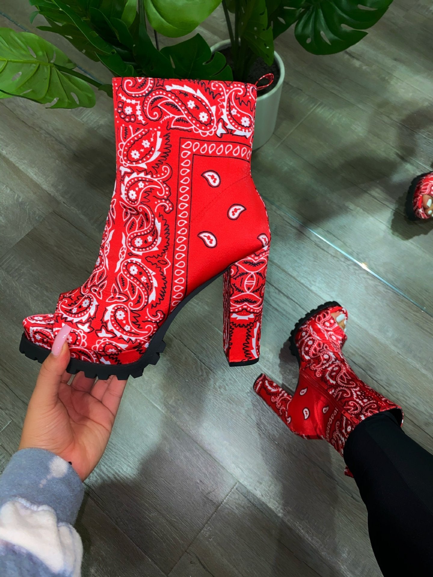 Plus Size High Heel Fish Mouth Fashion Boots