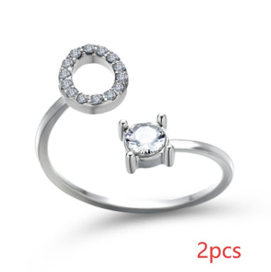 New Design Adjustable 26 Initial Letter Ring Fashion Jewelry For Women Simple Elegant Jewelry