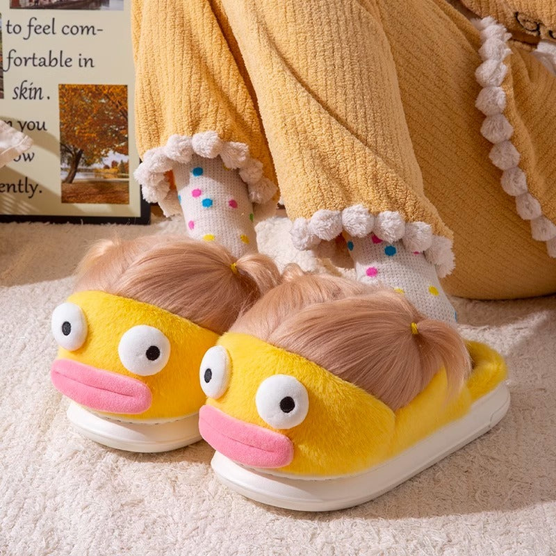 Indoor Home Use Ugly, Cute, Funny, Thick Soled Warm Fur Plush Slippers