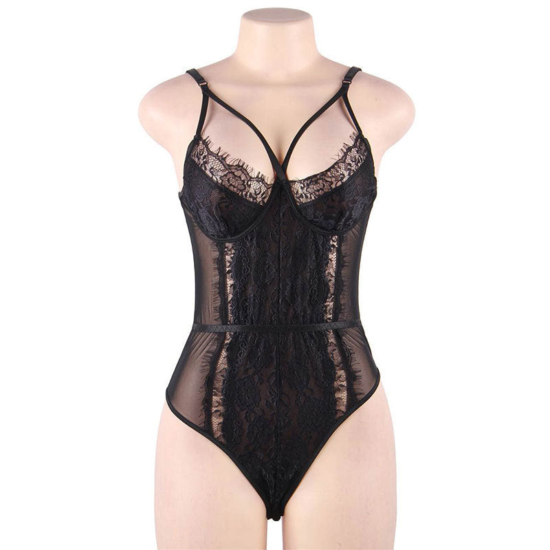 Sexy Lace Suspenders For Plus Size Onesies