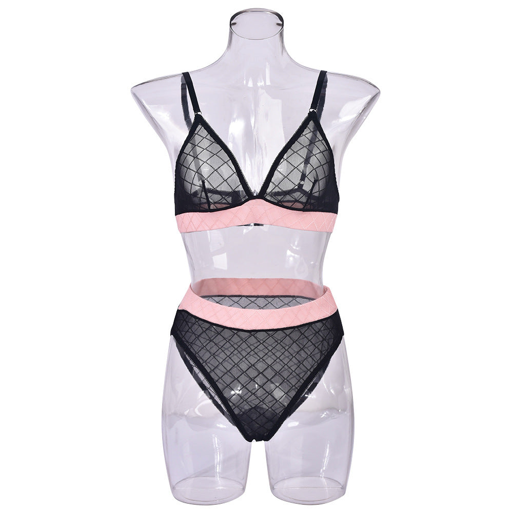 See-through Pajamas Suspenders Suit Women