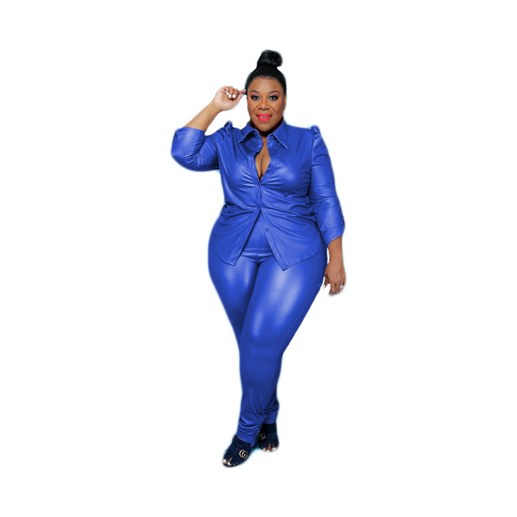 Fashion Sexy Plus Size Women's Two-piece Suit